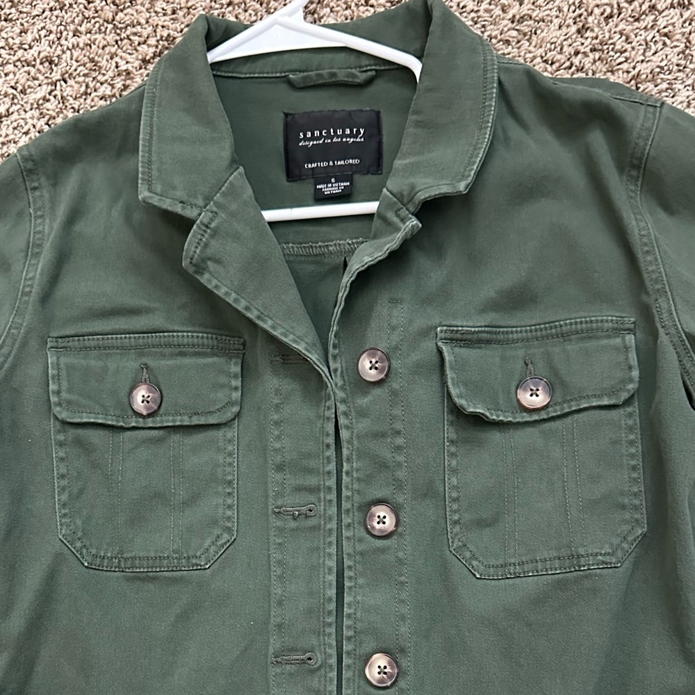 Sanctuary Olive Button-Up Jacket - image 3